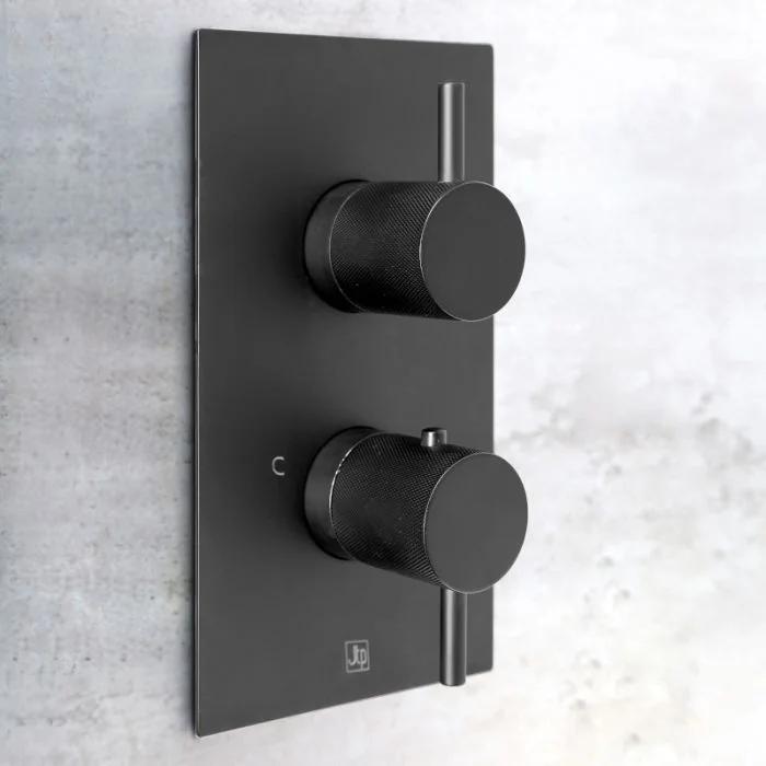 VOS Designer Thermostatic Shower Valve Matt Black