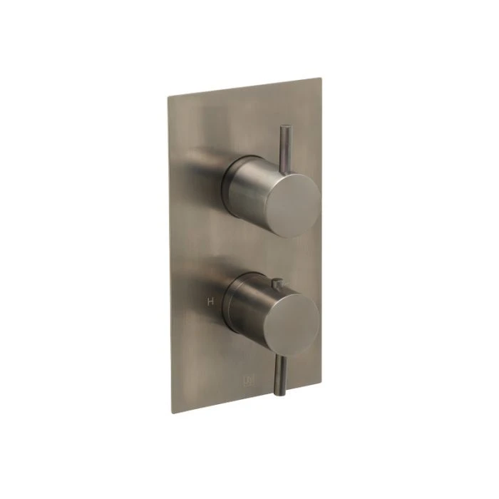 VOS 2 Way Thermostatic Shower Valve Brushed Black