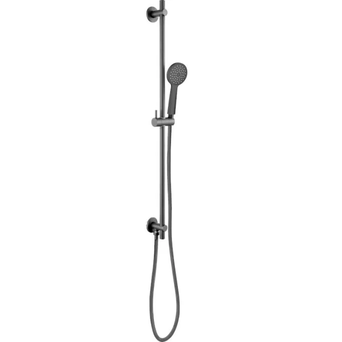 VOS Slide Rail Shower Kit Round Handset Matt Black