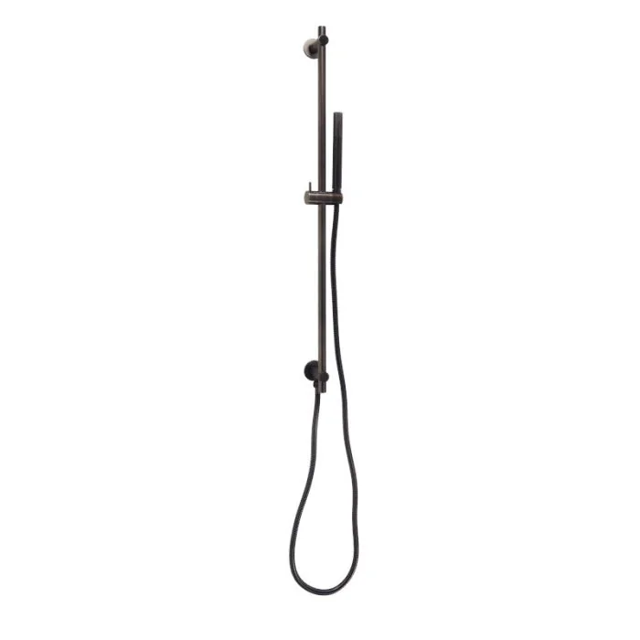 VOS Slide Rail Shower Kit Slim Handset Brushed Black