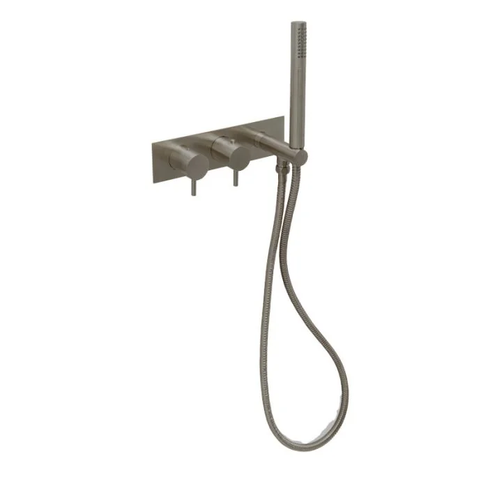VOS 2 Way Shower Valve with Handset Brushed Black