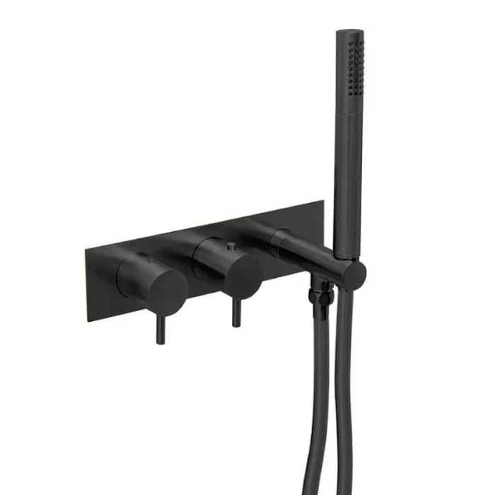 VOS 2 Way Shower Valve with Handset Matt Black