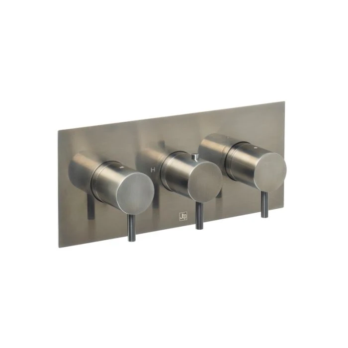VOS 3 Lever 2 Way Horizontal Shower Valve Brushed Black