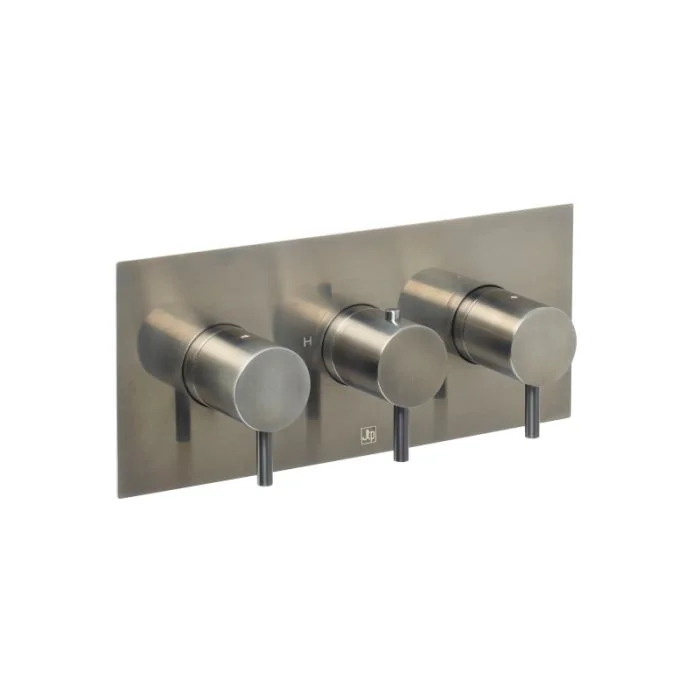 VOS 3 Lever 3 Way Horizontal Shower Valve Brushed Black