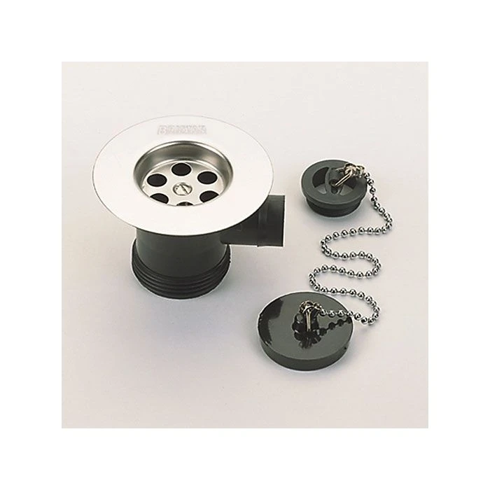 kitchen sink waste with plastic plug