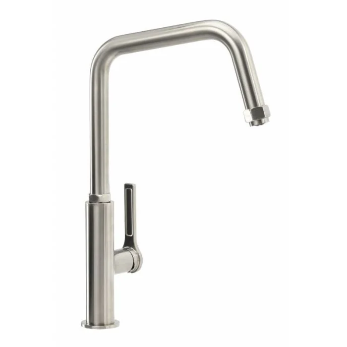 Hex Single Lever Sink Mixer Brushed Nickel