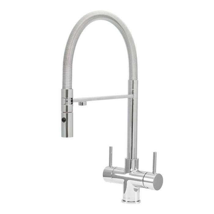 Aquila 2 Lever Mixer And Cold Filter Tap Chrome