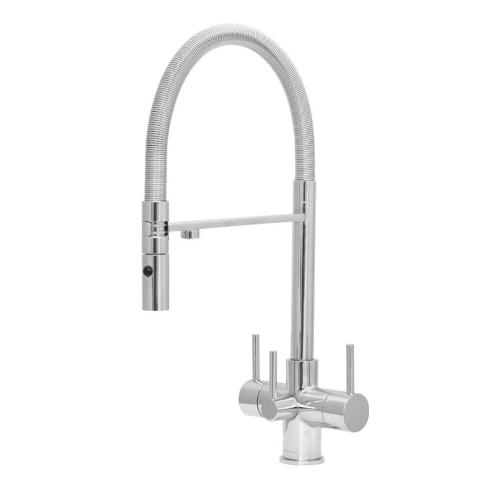 Aquila 3 Lever Mixer And Cold Filter Tap Chrome