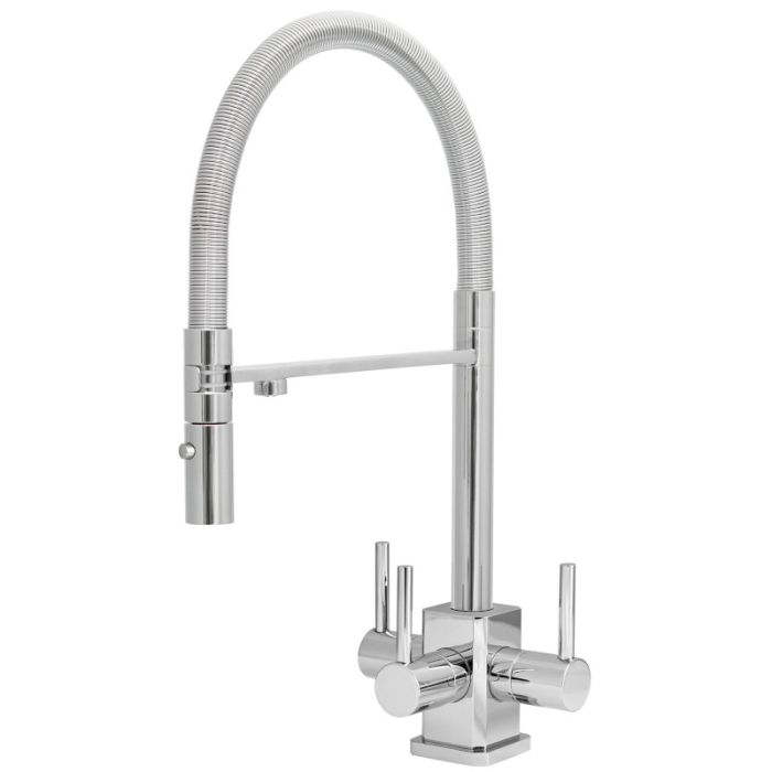 Aquila SQ 3 Lever Mixer Cold Filter Tap Chrome