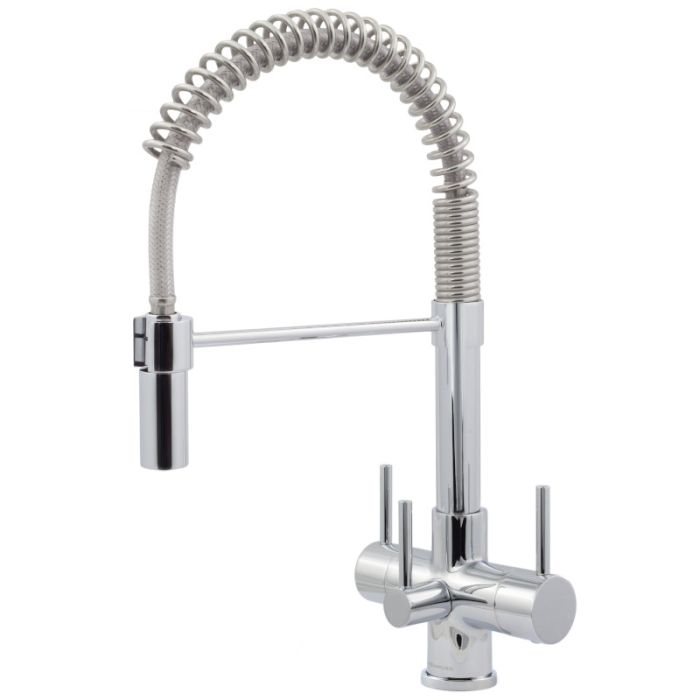 Milano 3 Lever Mixer And Cold Filter Tap Chrome