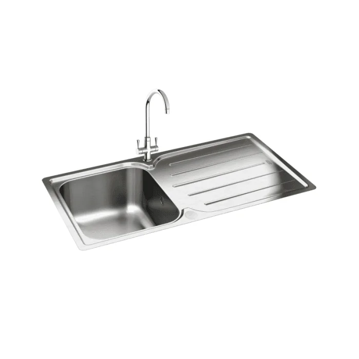 Carron Phoenix Adelphi 100 1 Bowl Inset Sink Stainless Steel