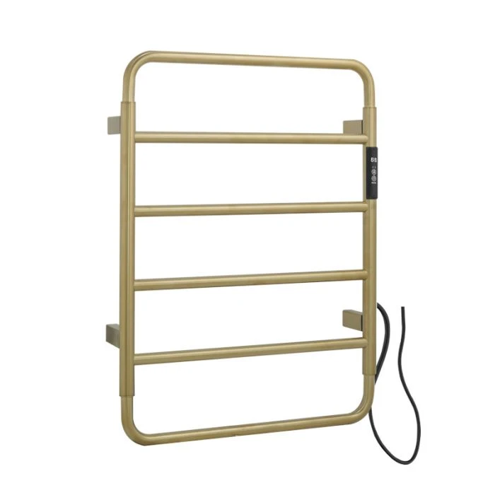 Aero 640 Electric Towel Rail Brushed Brass