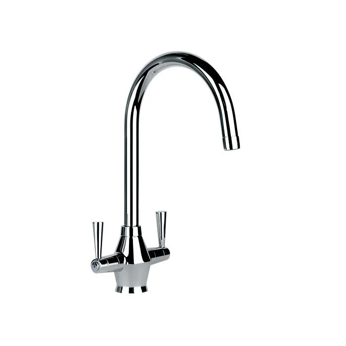 Abode Astral Monobloc Kitchen Mixer Tap With Swivel Spout and Twin Levers