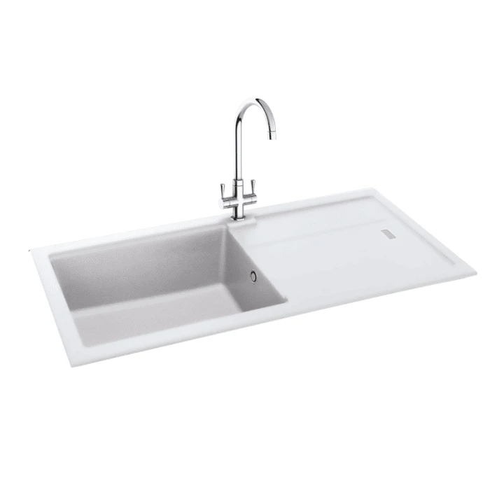 Carron Phoenix Bali 105 1 Bowl Inset Sink Polar White