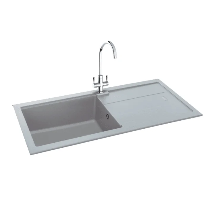 Carron Phoenix Bali 105 1 Bowl Inset Sink Stone Grey