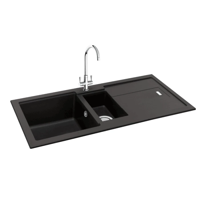 Carron Phoenix Bali 150 1.5 Bowl Inset Sink Onyx