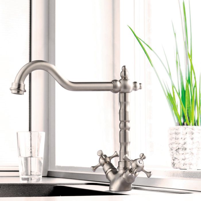 Baroc Crosshead Mixer Brushed Nickel