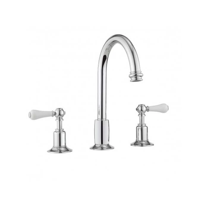 Crosswater Belgravia Lever 3 Hole Basin Set with Pop Up Waste