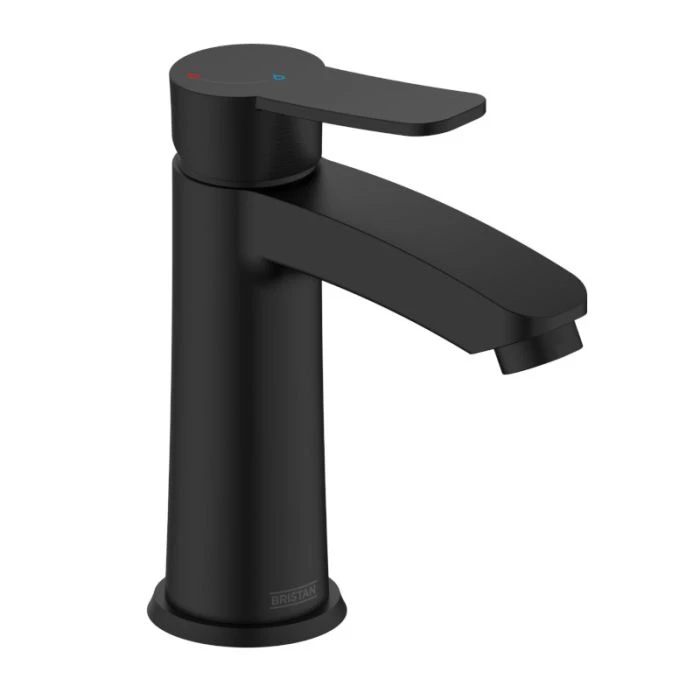 Appeal Basin Mixer with Clicker Waste Matt Black
