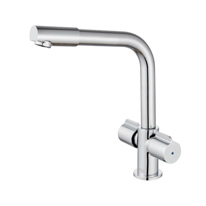 Essentials Pinnacle Twin Handle Sink Mixer Chrome