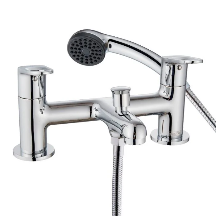 Essentials Iris Deck Bath Shower Mixer Chrome