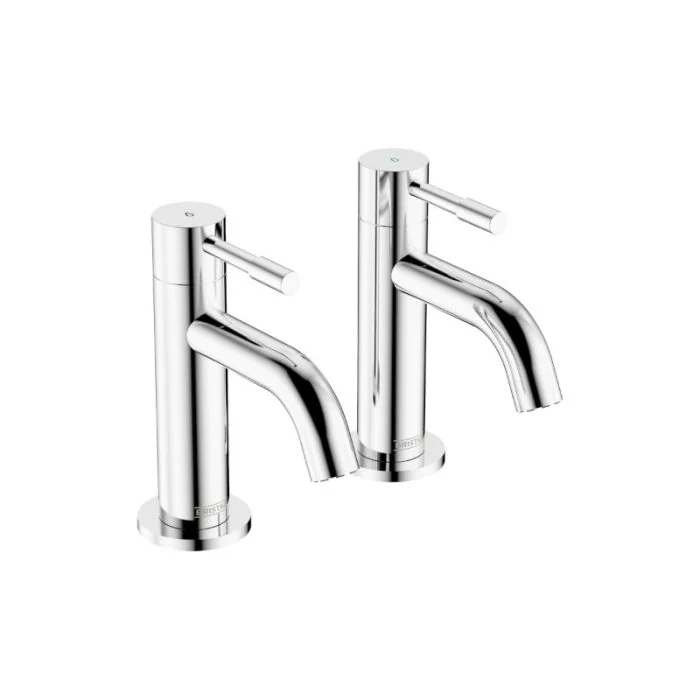 Mila Pillar Basin Taps Chrome