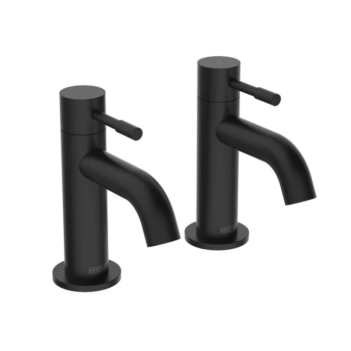 Mila Pillar Bath Taps Matt Black