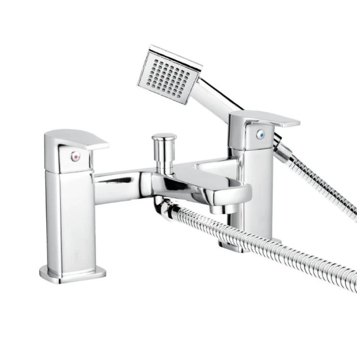 Essentials Niva Deck Bath Shower Mixer Chrome