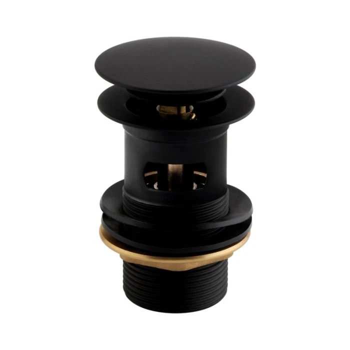 Round Clicker Basin Waste Slotted Matt Black