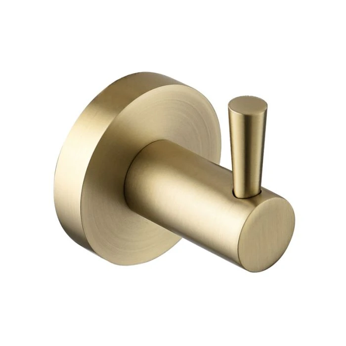 Round Robe Hook Brushed Brass