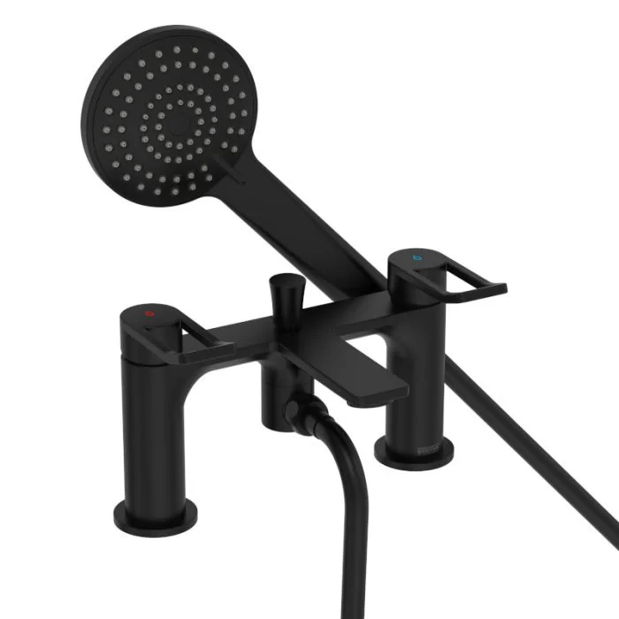 Saffron Bath Shower Mixer Matt Black