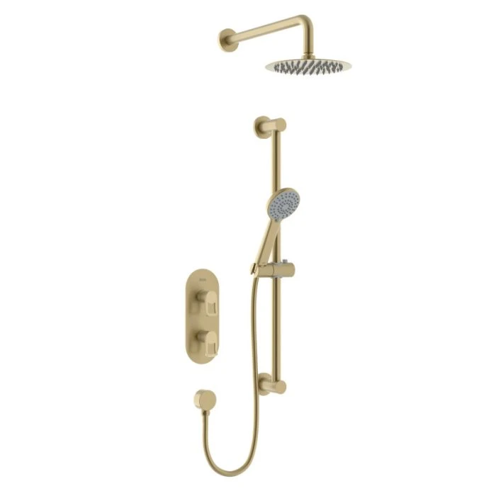Saffron 2-Way Recessed Shower Valve Kit Brushed Brass