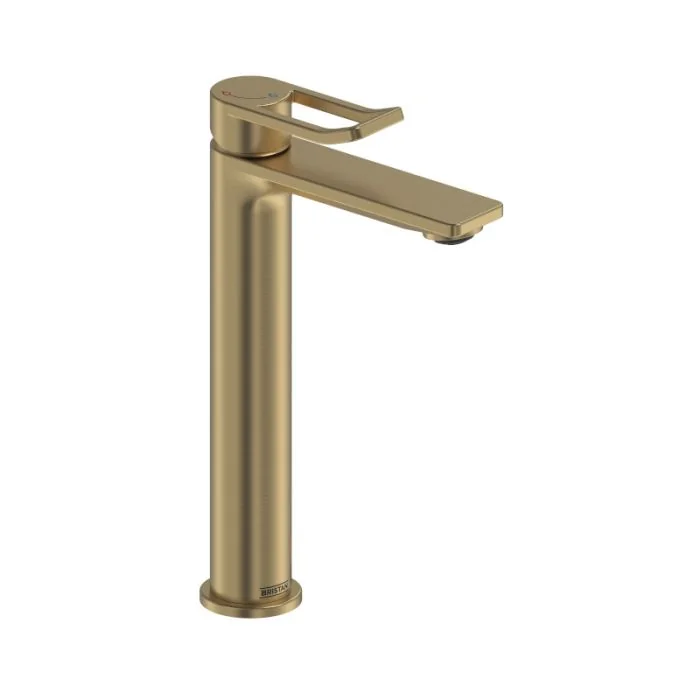 Saffron Tall Basin Mixer with Waste Brushed Brass