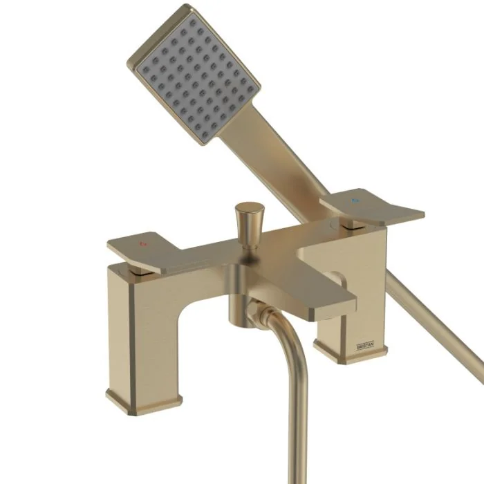 Tangram Bath Shower Mixer Brushed Brass