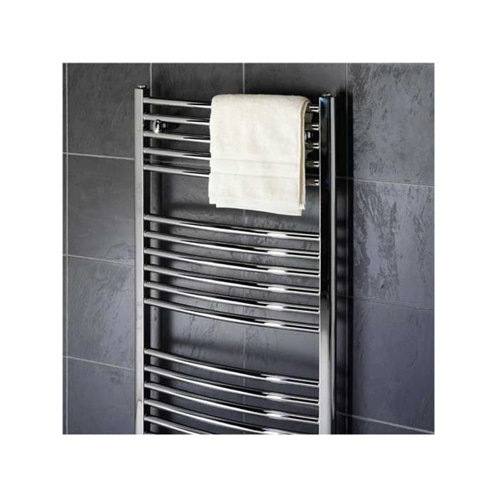 Design Curved 400 x 800 Chrome Towel Rail