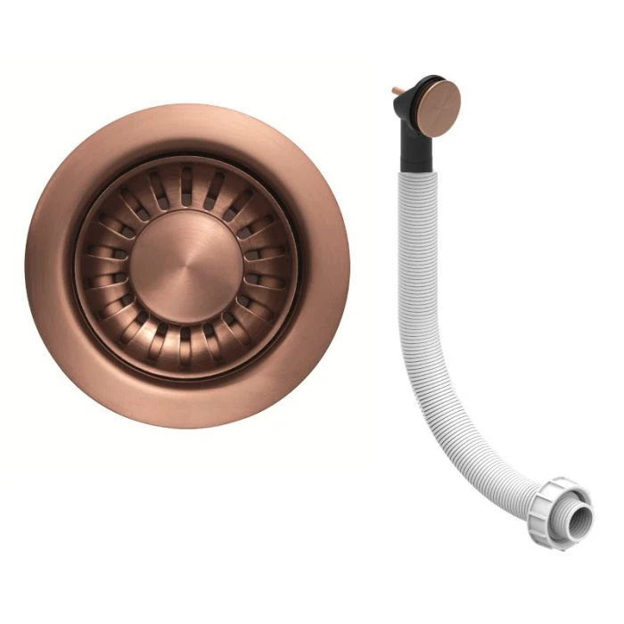 90mm Strainer Waste Round Overflow Regency Copper