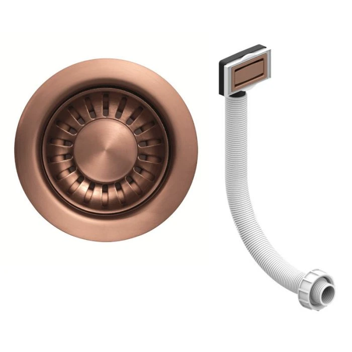 90mm Strainer Waste Square Overflow Regency Copper