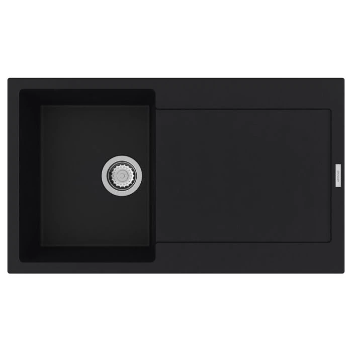 Carina 1 Small Bowl Inset Sink Nero