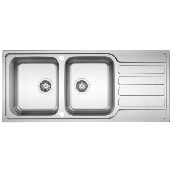 Indio Double Bowl Kitchen Sink Stainless Steel