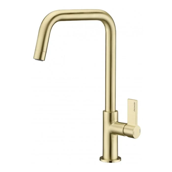 Jovian Single Lever Mixer Tap U Spout Brushed Brass