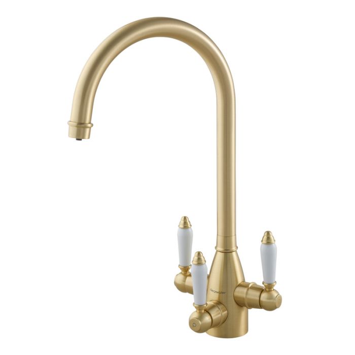 Krypton Tri-Spa Filter Tap with Swivel Spout Brushed Brass