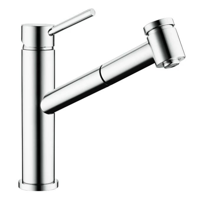 Larissa Top Lever Monobloc Kitchen Tap with Pull Out Spray Chrome