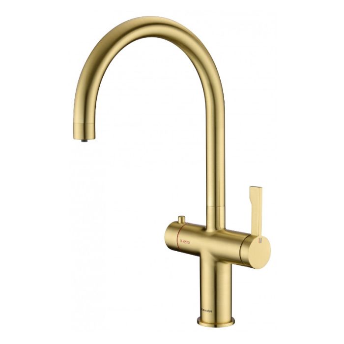 Magus 3 3in1 Swan Neck Filtered Kettle Tap Brushed Brass