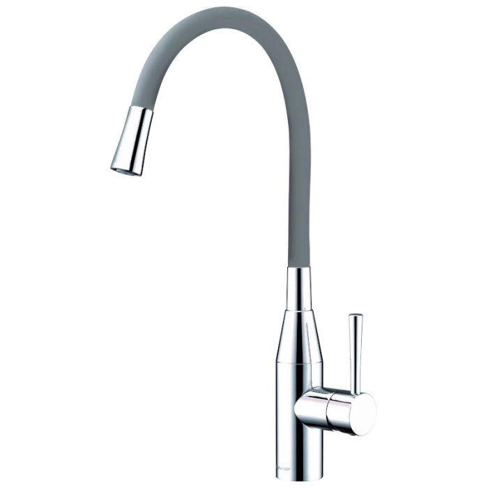 Morpho Single Lever Flex Spout Mixer Grey/Chrome