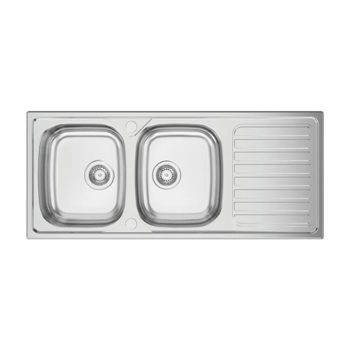 Okio Double Bowl Kitchen Sink Stainless Steel
