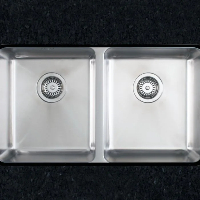 Salsa Undermount 2 Bowl Kitchen Sink Stainless Steel