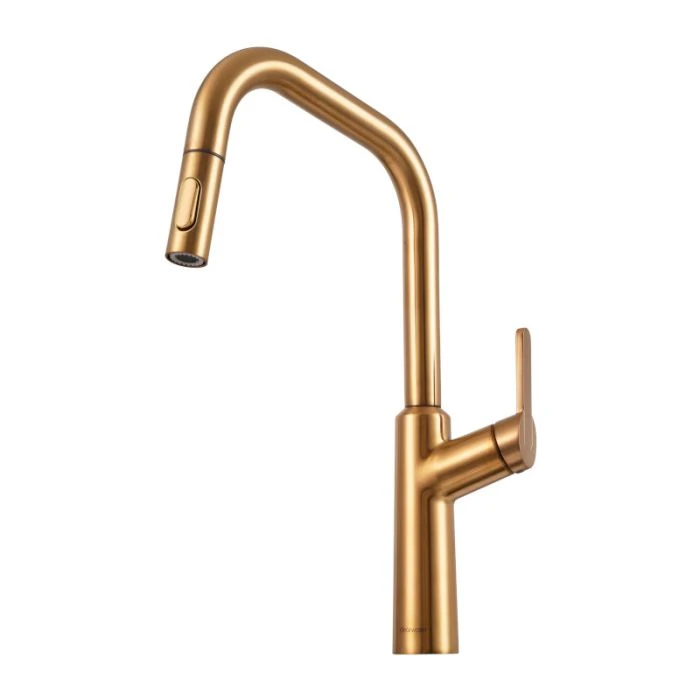 Santor Pull-Out Spout Sink Mixer Brushed Brass