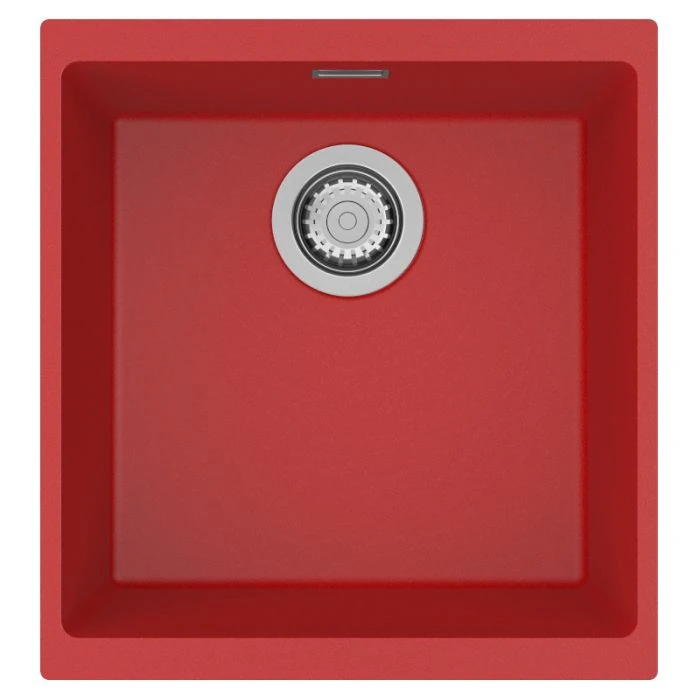 Siena 1 Medium Bowl Inset or Undermount Sink Poppy Red