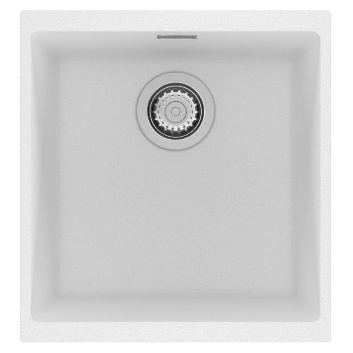 Siena 1 Medium Bowl Inset or Undermount Sink Polar White