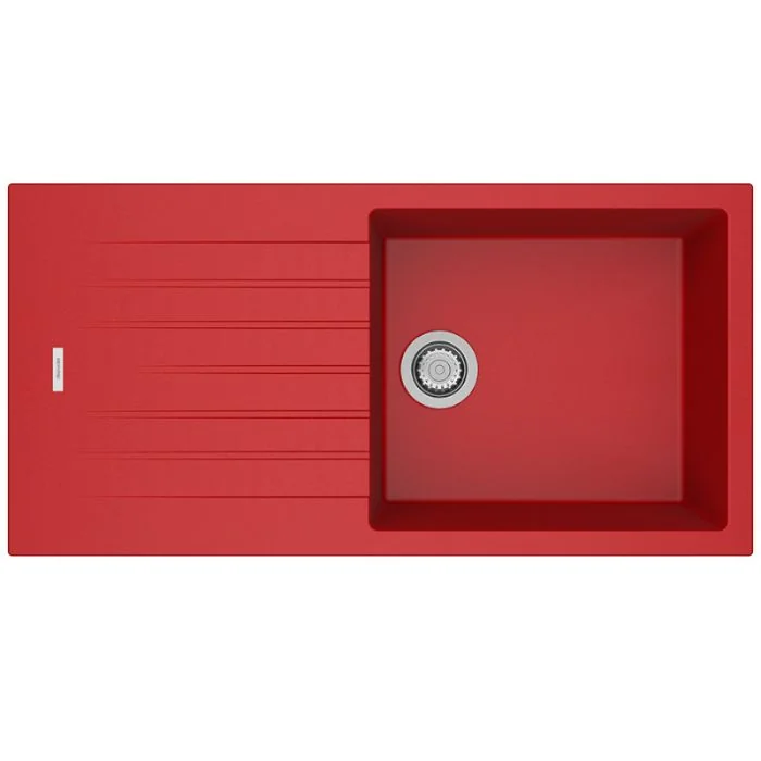 Tivoli 1 Large Bowl Inset Sink Poppy Red